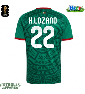 Mexiko Hirving Lozano #22 Hemmatröja VM 2026 Kortärmad